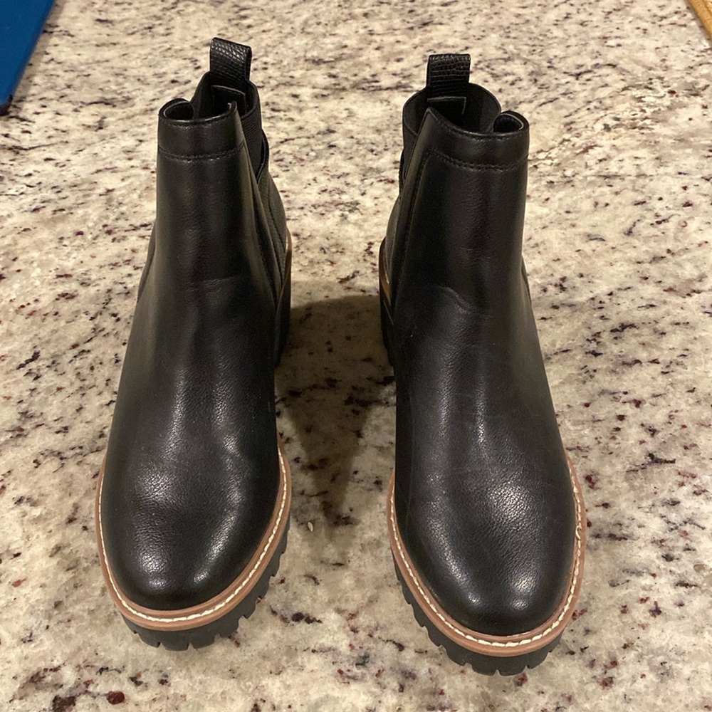 New Dolce Vita Black Wedge Boot, Size 8.5